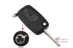 Flip Remote Car Key Shell Cover for Audi A4 A6 A8 TT Cabriolet Allroad 2 Buttons
