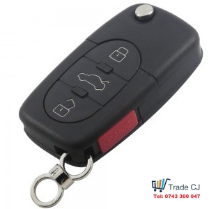 Flip Remote Car Key Shell Cover for Audi A4 A6 A8 TT Cabriolet Allroad 3 Buttons