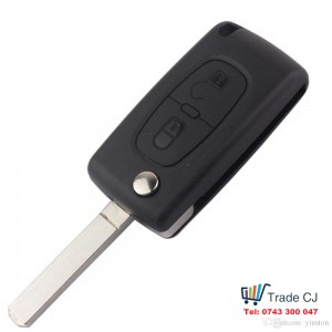 Flip Remote Car Key Shell Cover for Citroen Peugeot 2 Buttons