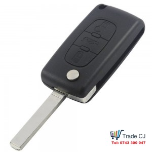Flip Remote Car Key Shell Cover for Citroen Peugeot 3 Buttons
