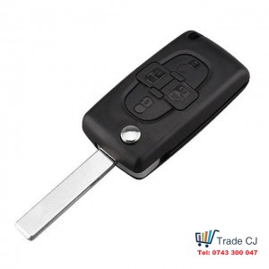 Flip Remote Car Key Shell Cover for Citroen Peugeot 4 Buttons