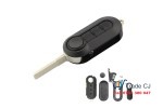 Flip Remote Car Key Shell Cover 3 Buttons for Fiat Punto, Grande Punto, Bravo, 500, Ducato, Doblo