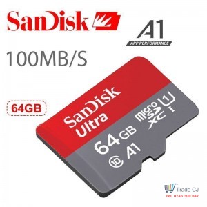 Original memory card SanDisk Ultra micro sd 64GB 100mb/s flash class 10 A1 XC