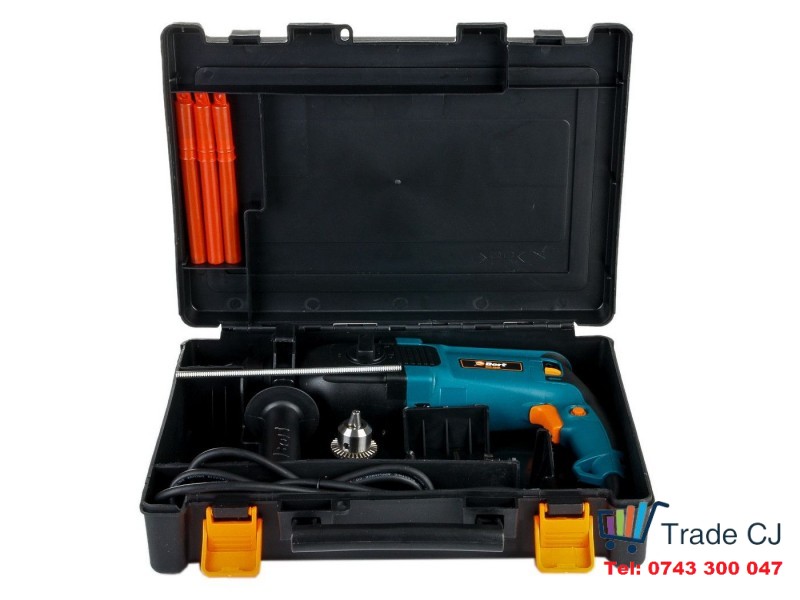 Rotary hammer + carrying bag with 900W Bort BHD-900 accessories