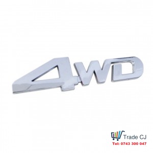4WD Silver ABS Emblem for Trunk