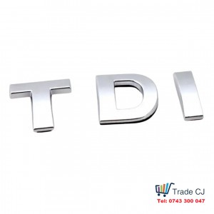 TDI Silver ABS Emblem for Trunk