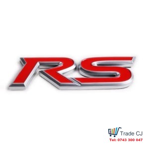 Chrome Audi RS for Wing or Trunk Emblem