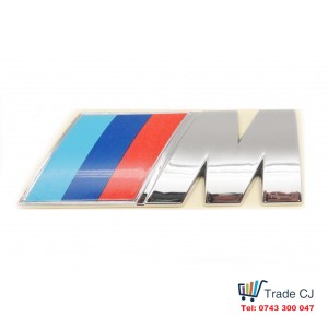 Chrome BMW Mpower Grille Emblem