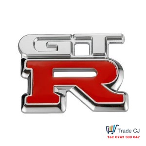 Chrome GTR for Wing or Trunk Emblem