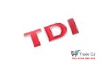 Chrome TDI emblem complete red