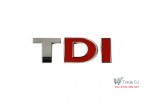 Chrome TDI emblem with red DI