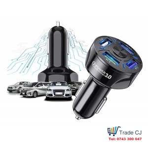 Universal car charger Auto 4 ports USB lighter QC Fastcharge