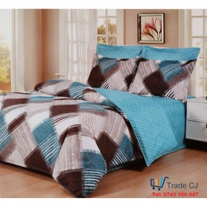 Double Bed Linen Set – 6 Pieces, Finet Fabric, Fitted Sheet 230x250cm, Swan Design