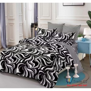 Double Bed Linen Set – 6 Pieces, Finet Fabric, Fitted Sheet 230x250cm, Zebra Print