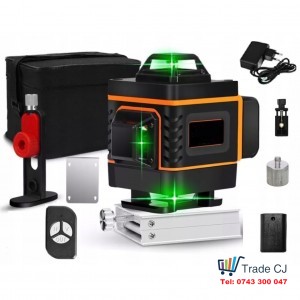 16-Line Laser Level with Green Diode and Included Accessories