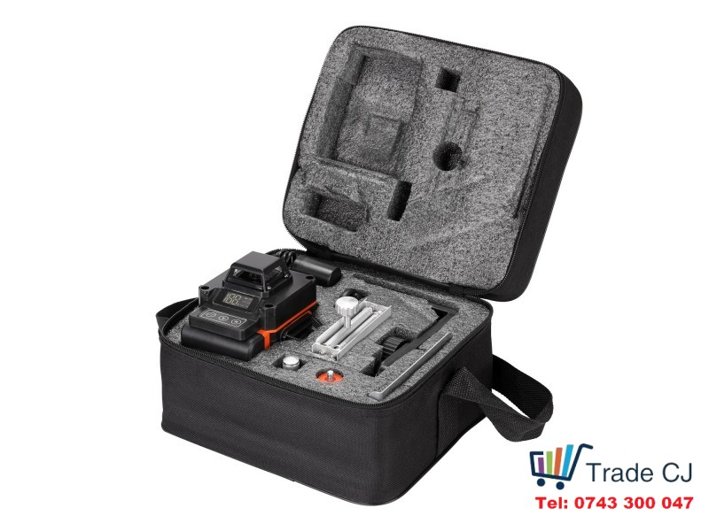 Level Laser green beam 16 lines 4D Professional with remote control and accessories
