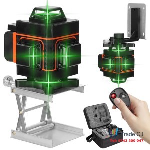 Level Laser green beam 16 lines 4D Professional with remote control and accessories