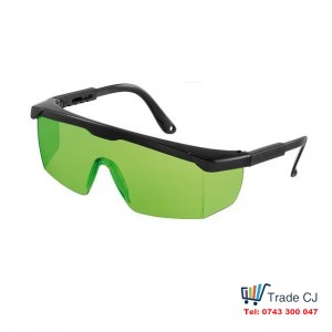 Glasses for enhancing the visibility of the green laser beam