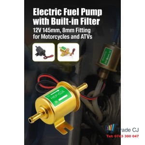 12V Low pressure fuel pump for carburetor, motorcycle, ATV, cars