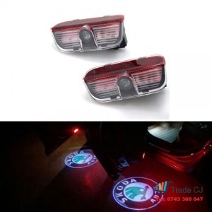 SKODA Superb Door Projector logo - laser led (logo, hologram)