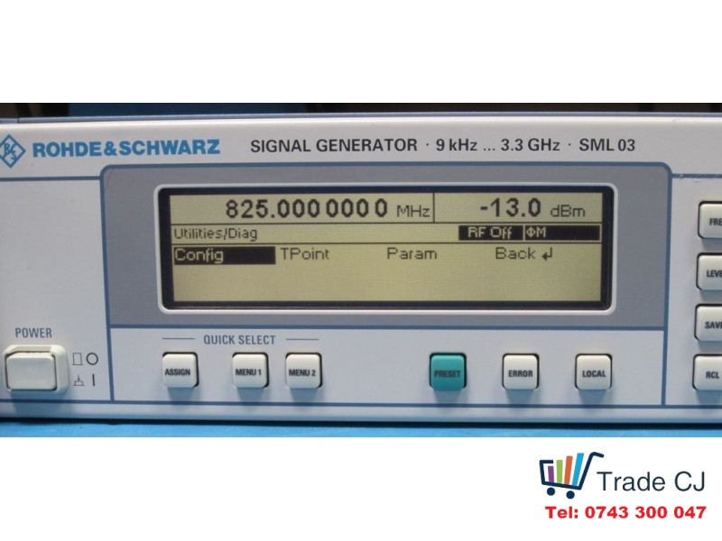 Rohde & Schwarz SML 03 Signal Generator from 9 kHz to 3.3 GHz