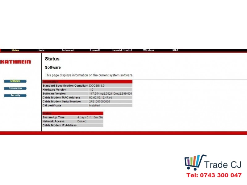 Router Kathrein CBV38Z4EC-SIP