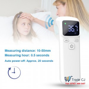 Contactless body thermometer with infrared and LCD display